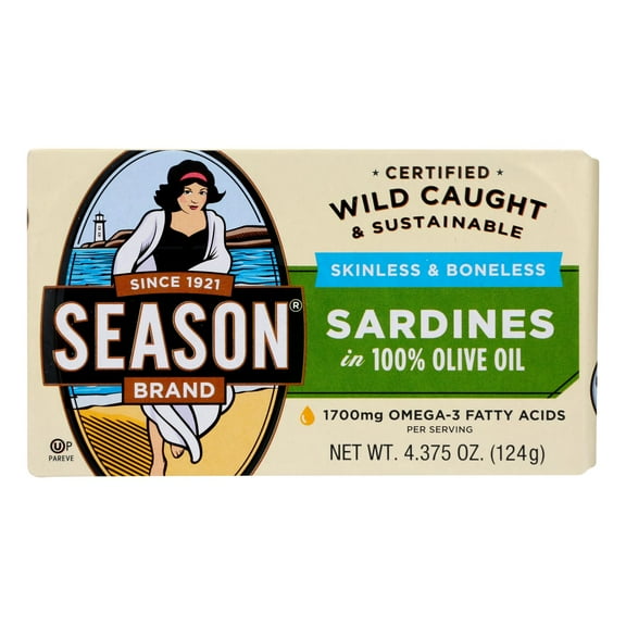 Season Sardines In Olive Oil - Case of 12 - 4.375 OZ