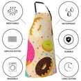 thumbnail image 5 of Vsdgher Donuts Waterproof Apron with 2 Pockets Kitchen Chef Aprons Bibs for Grooming Cooking Baking Painting Gardening, 5 of 8