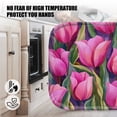 thumbnail image 5 of 4 Pack Pot Holders,Kitchen Essential, Potholder Set,Elegant Pink Tulips In A Watercolor Array, 5 of 6