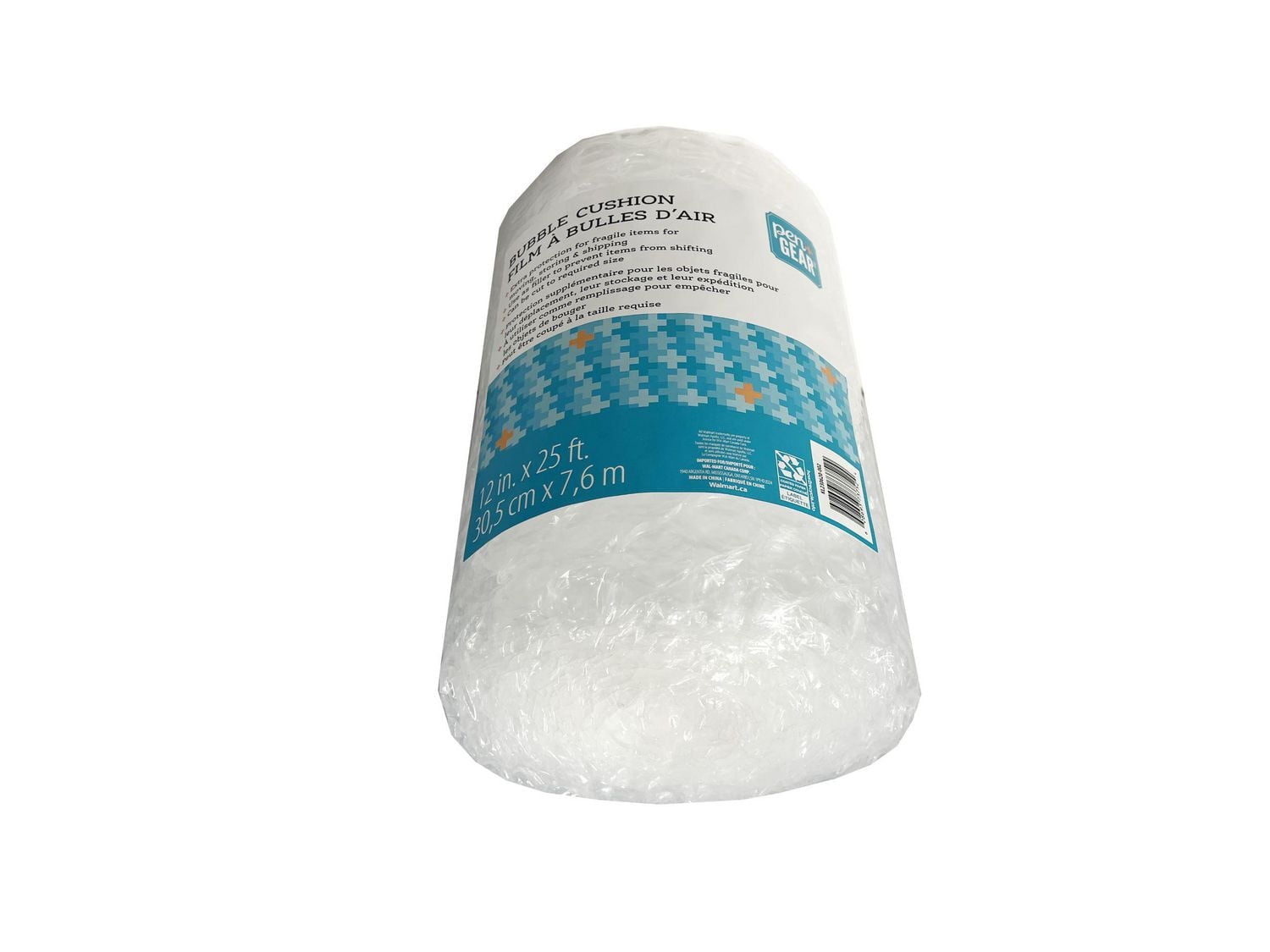 Rouleau de coussin à bulles Pen + Gear, 12 po x 25 pi, petites bulles, transparent, perforé 12 in x 25 ft