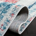 thumbnail image 5 of SAFAVIEH Madison Jovana Abstract Area Rug, Ivory/Blue, 6'7" x 6'7" Round, 5 of 9