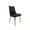 Black, variant on Set of 2 Dining Chair with Black Faux Leather Seat and Matte Gold Legs