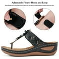 thumbnail image 3 of Womens Wedge Sandals Flip-Flops Comfortable Arch Support Massage Particle Platform Shoes, 3 of 6