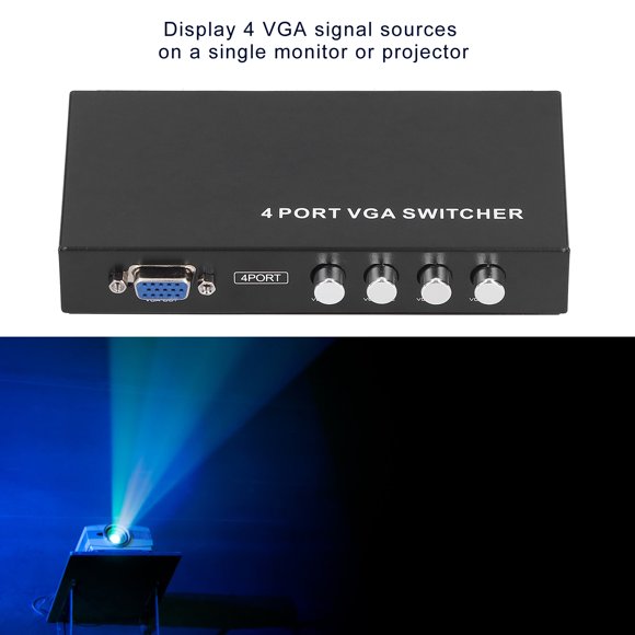 SVGA Monitor, Long Service Life 4 Port VGA Switcher High Reliability For Game Consoles For Video