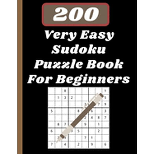very easy sudoku puzzle book for beginners solved sudoku brain games logic puzzles with solutions great funny gift for adults relax and solve grandparents or seniors paperback large print walmart com