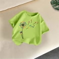 thumbnail image 5 of DJDLJWCJ Teen Girl T Shirts, Summer T Shirts for Girls Cute Printed Lightweight Fashion Tops Girls Short Sleeve Shirts Kids Summer Tops Green 2-4 T, 5 of 5