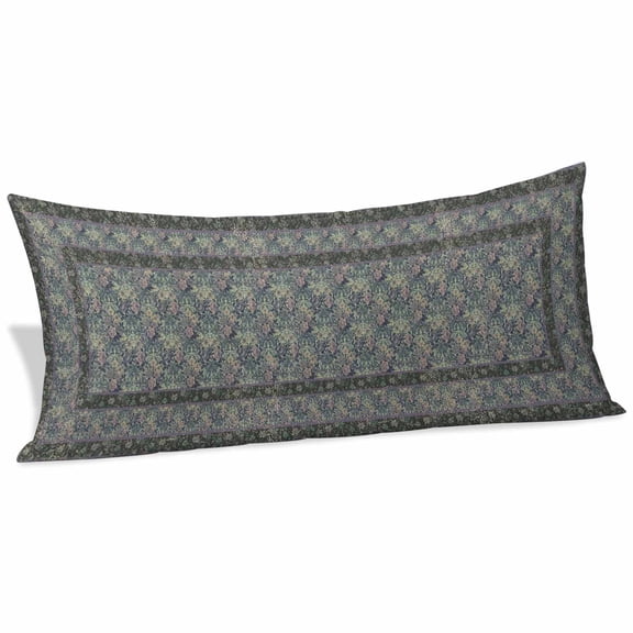 Blue Boho Body Pillow Covers 20"x54", Vintage Ethnic Tribe Abstract Art Floral Soft Brushed Microfiber Breathable Throw Pillow Covers, Decorative Pillowcase with Zipper for Couch Sofa Bedroom