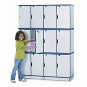 Jonti-Craft Stacking Lockable Lockers - Triple Stack - Black-Color:Navy,Size:Triple Stack
