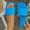Blue, variant on KIJBLAE Women's Solid Color Square Toe Flat Slides, Wide Width Non Slip Casual Slippers for Beach Pool Summer White 36