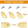 thumbnail image 4 of Set Of 30 Titanium Replacement Blades For Heilwiy All Husqvarn / Automower / Gardena, 4 of 5