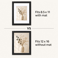 thumbnail image 5 of Scholartree 12 x 16 2-in-1 Wood Picture Frames Set-12x16 Matted to 8.5x11 Wall Frames, Black, 5 of 5
