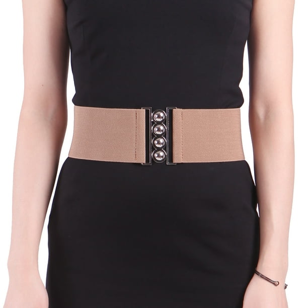 HDE HDE Women's Fashion Elastic Cinch Belt 3" Wide Stretch Waist Band
