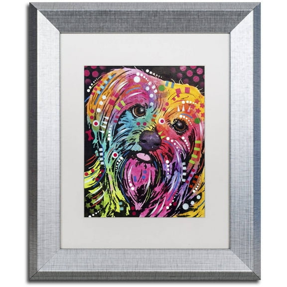 Trademark Fine Art "York II" Canvas Art by Dean Russo, White Matte, Silver Frame