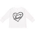 thumbnail image 3 of Inktastic I Love My Auntie in Black Chalk Heart Boys or Girls Long Sleeve Toddler T-Shirt, 3 of 5