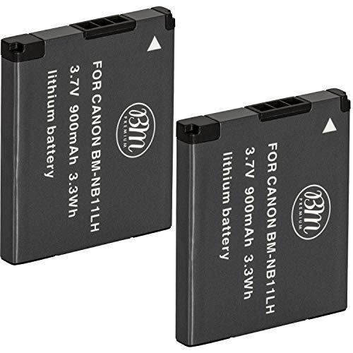 BM Premium 2 Pack of NB-11L, NB-11LH Batteries for Select Canon PowerShot Elph Digital Cameras
