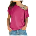thumbnail image 1 of Birdeem Womens Spring and Summer Solid Breast-Feeding Pregnant Woman Casual Shoulder Cross Irregularity Blouse, 1 of 1