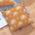 thumbnail image 5 of Palm Tree Throw Pillow Covers 20x20 Inch Set of 2, Vintage Tropical Palm Tree Pillow Cases Coconut Tree Burnt Orange Pillowcase Home Decorative Cushion Covers for Sofa Couch Bed Living Room, 5 of 7