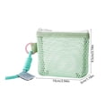 thumbnail image 3 of Mini Mesh Pouch,Lightweight Transparent Mesh Storage Organizer with Hanging Loop for Bathroom Office Travel,Green, 3 of 6