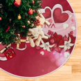 thumbnail image 5 of FMSHPON Valentine's Day Beautiful FlowersHearts Xmas Christmas Tree Skirt Stand Mat for Holiday Party Decoration Indoor Outdoor 48 inches, 5 of 6
