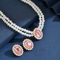 thumbnail image 3 of Sunyuer Pearl Necklace Jewelry Set Wedding Pearls Earrings Necklaces Set Bridal Crystal Jewelry for Women, 3 of 6