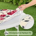 thumbnail image 5 of Pioneer Flower Floral Print Pattern Round Fitted Tablecloth with Elastic Edge,Dining Table Cover Waterproof,Outdoor Round Tablecloth for Camping,Dining,Indoor and Outdoor, 5 of 7