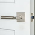 thumbnail image 3 of Viaggio 623887 Quadrato Left Handed Solid Brass Privacy Door Lever Set - Chrome, 3 of 7