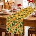 thumbnail image 5 of Table Runner - 60 Inch Long, Saint Patrick's Day Kitchen Dining Table Runner Dresser Scarves, Orange Gnomes Hat Boot Rainbow Clovers Farmhouse Decor for Coffee Tables Wedding Party Banquet, 5 of 8