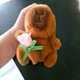 thumbnail image 4 of LLavero colgante peluche de 15 cm, capibara flor, 4 of 5