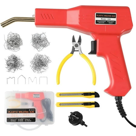 

Willkey 203Pcs Plastic Welding Machine Car Bumper Repair Kit Hot Stapler Plastic Repair Kit Portable Durable Handheld 50W Car Bumper Repair Welding Torch Set for Machine Car Bumper Repair