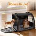 thumbnail image 4 of Dog Car   for Medium Dogs  to 25lbs, Soft-Sided Travel Crate with Mesh Windows and Safety Belt, 4 of 6