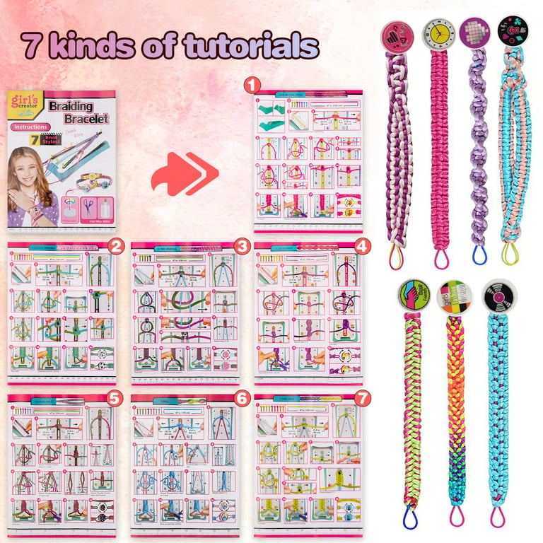 IQKidz Friendship Bracelet Making Kit - Make Bracelets Craft Toys for Girls  Age 8-12 yrs, Cool Birthday Gifts for 7, 9, 10, 11 Years Old Kids