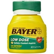 Bayer Aspirin Regimen Low Dose 81mg Enteric Coated Tablets 120 Each