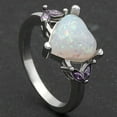 thumbnail image 6 of Milana Statement Ring Purple Cz Heart Fire Opal for Women Ginger Lyne Collection, 6 of 6