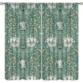 thumbnail image 2 of William Morris Floral Curtains, Watercolor Vintage Flower Art Style Room Windows Treatments for Bedroom Living Room, Boho Chic Green Floral Printed Drapes 2 Panel Sets,52x84 Inch, 2 of 6