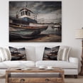 thumbnail image 4 of Designart 'Old Fishing Boat' Boat Print on Natural Pine Wood, 4 of 5