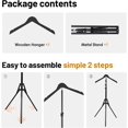 thumbnail image 3 of 2 Pack Shirt Display Stand, 32-63 Inch Height Adjustable Mannequin Torso for Vendors, T Shirt Clothing Display Stand Rack, Foldable Steamer Stand for Clothes Garment Retail, 3 of 7