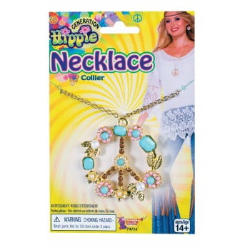 HIPPIE PEACE SIGN NECKLACE - Walmart.com