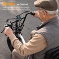 thumbnail image 4 of YareYi 3 Wheel Electric Bike for Adults, 500W Rated Foldable Electric Tricycle with Baskets, 18" Fat Tire E Trike with 48V 13Ah Battery, Up to 55 Mile, UL 2849 Certified, White, 4 of 8