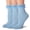 Light Blue, variant on TZYDMN Women Ruffle Ankle Socks, Lace Lolita Kawaii Girls Cute Frilly Socks 3 Pairs