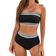 thumbnail image 2 of Traje de baño de 2 piezas para mujer, trajes de baño para mujer, bikinis sin mangas con relleno y diseño conservador de moda para mujer., 2 of 4