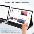 thumbnail image 5 of HotYeah Touch Screen Monitor, 15.6'' 1080P 10-Point Portable Monitor Touchscreen, USB-C HDMI HDR IPS Travel Monitor with Smart Cover & Speaker, 5 of 5