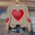 thumbnail image 5 of EchfiProm Sweatshirts for Women Crewneck Christmas Pullover Valentine Day Heart Long Sleeve Graphic Hers Tops Oversized, 5 of 5