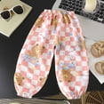 thumbnail image 2 of Girls Wide Leg Sweatpants Open Bottom School Pants Casual Clothes Joggers with Pockets Drawstring 6-12 Months 12-24 Months 2T 3T 4T 5T 6T 7T 8T 9T Children Pink 3-4 Years, 2 of 3