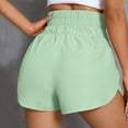 thumbnail image 3 of DuoJiaJ Womens Running Shorts Workout Elastic Waist Athletic Yoga Pants Sports Pants Women Workout Shorts Green XS, 3 of 5
