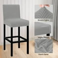 thumbnail image 4 of Wehilion 2PCS Bar Stool Cover, Stretch Jacquard Stool Pub Chair Cover Removable Washable Counter Stool Cover for Kitchen, Dining Room, 4 of 7