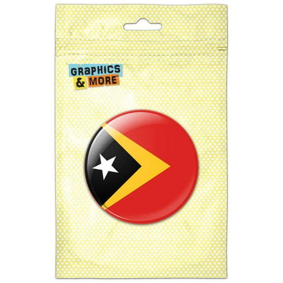 East Timor National Country Flag Pinback Button Pin Badge