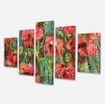 thumbnail image 2 of Coquelicots Rouges Dessin Aquarelle - Art Mural Floral Extra Grand, 2 of 3