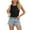 Black, variant on Tank Top for Women Sleeveless Popcorn Crop Top Crew Neck Going Out Outfit Y2K Clothing Streetwear Tee Shirts Tops Summer Casual Cropped Tee, S-XL
