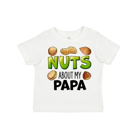 

Inktastic Nuts About My Papa Peanut Almond Pistachio Gift Toddler Boy or Toddler Girl T-Shirt
