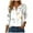 White, variant on vigerkar Women's 2025 Fashion Tops 3/4 Length Sleeve Business Casual Blouses Summer Tees Shirts Blue, L